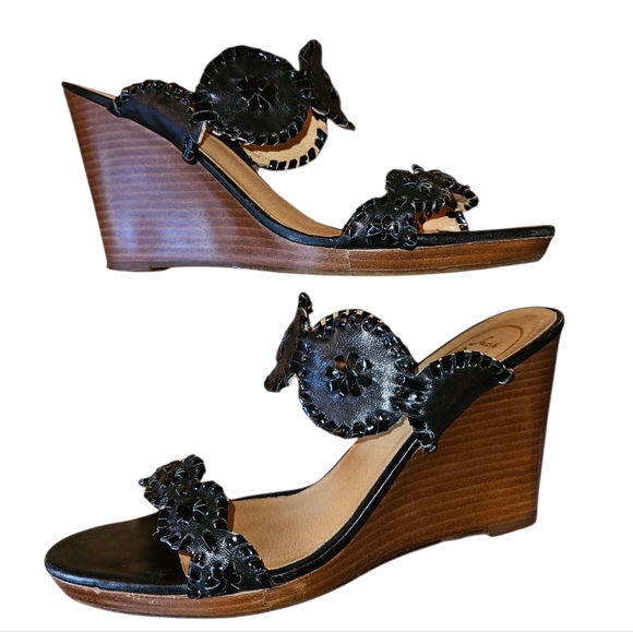 Jack Rogers Shoes - Jack Rogers Luccia Wedge Black Women's 10